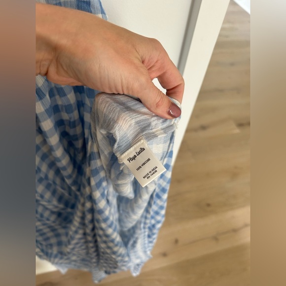 Playa Lucila Blue Gingham Dress Sz M - Picture 12 of 16